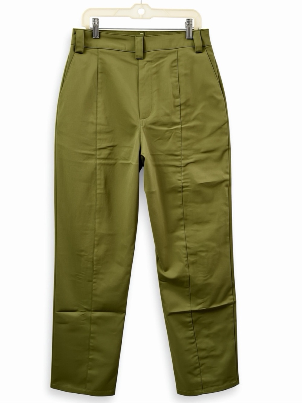 WOMEN'S BUTTON CLOSURE CARGO POCKETS WIDE LEG DENIM PANTS - Picture 7 of 8